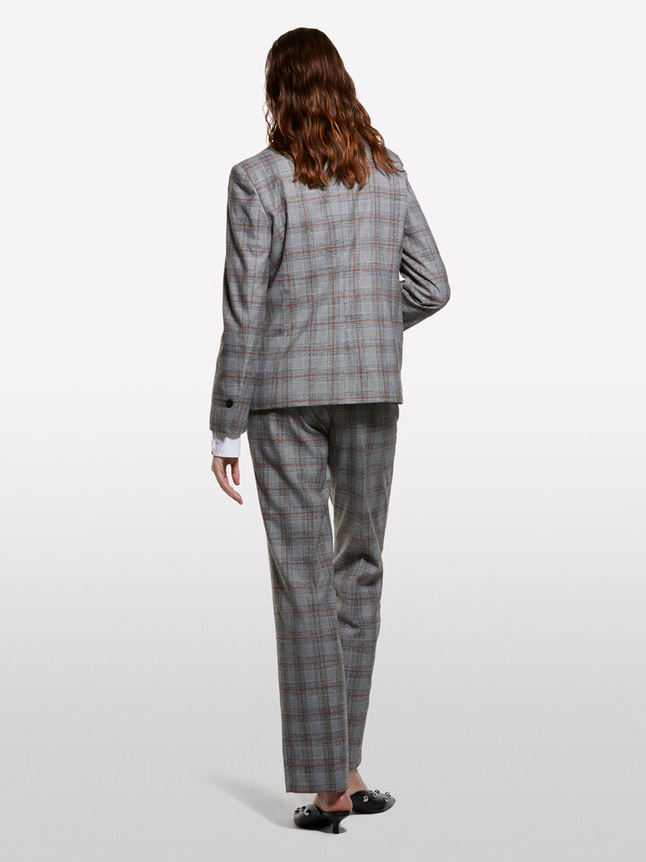 Karierter Flanellblazer - blazer für damen - Grau | Sisley image number 2